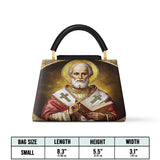 Catholight Saint Nicholas The Patron of Generosity Leather Satchel Bag
