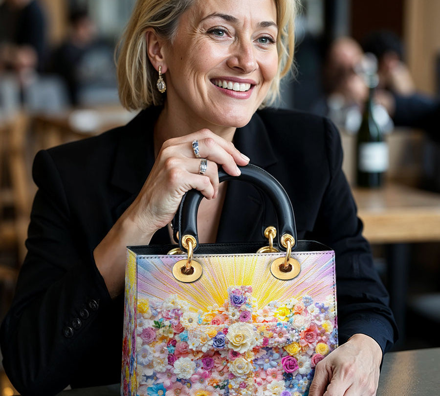Catholight Floral Resurrection Lady Leather Bag