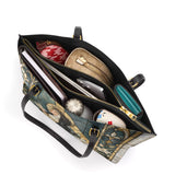 Catholight St. Catherine of Siena in Sacred Devotion Leather Tote Bag