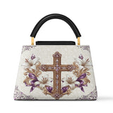 Catholight Faith & Florals Leather Satchel Bag