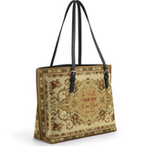 Catholight Psalm of Peace Leather Tote Bag