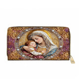 Divine Madonna And Child 皮革钱包