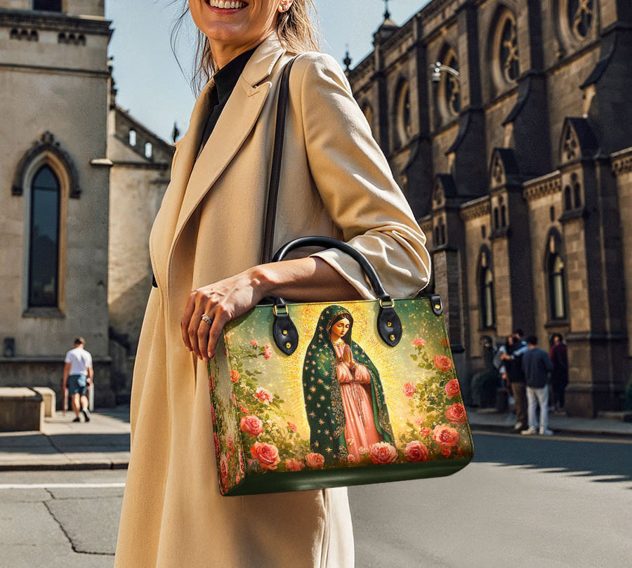 Catholight  Roses of Guadalupe Leather Bag