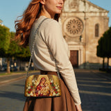 Catholight Mary, Mother of Hope Leather Crossbody Bag