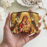 Catholight Mary, Mother of Hope  Leather Rosary Pouch