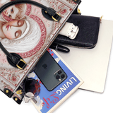 Catholight Sacred Serenity: The Madonna’s Tender Embrace Leather Bag