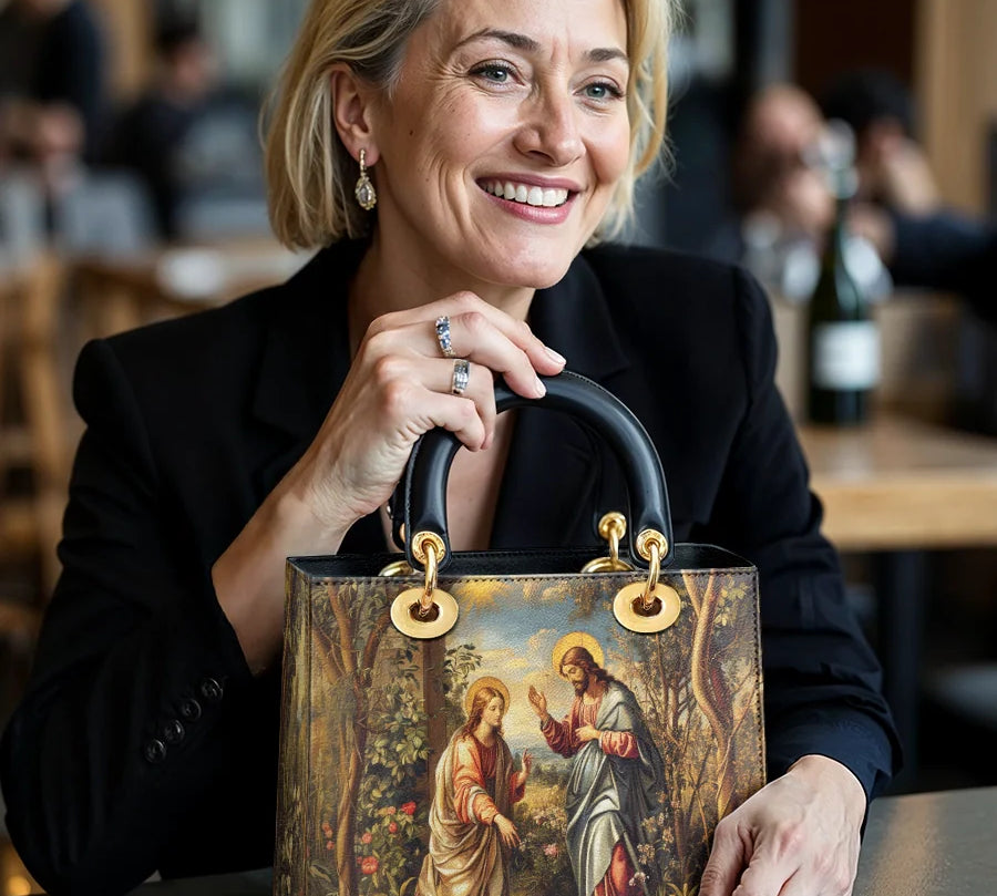 Catholight Christ and Mary Magdalene Lady Leather Bag