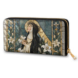 Catholight St. Catherine of Siena in Sacred Devotion Leather Wallet Purse