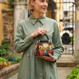 Catholight Coronation Of Mary Leather Satchel Bag