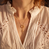 Catholight Crown of Thorns Cross Necklace in 18K Gold Vermeil