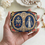 Catholight  Holy Mother Devotional  Leather Rosary Pouch