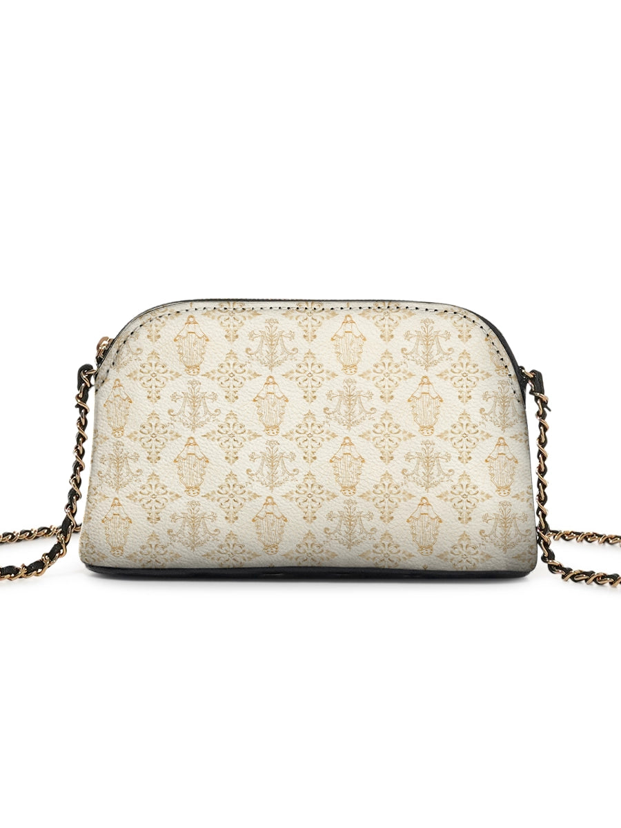 Catholight The Ave Maria Pattern Leather Crossbody Bag