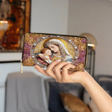 Divine Madonna And Child 皮革钱包