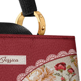 Catholight Blooming With Faith Personalized Leather Satchel Bag