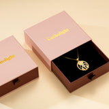 Catholight Openwork French Auspice Maria Necklace in Gold Vermeil