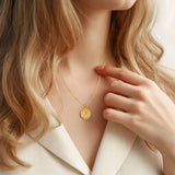 Catholight Blessed Virgin Mary Necklace in Gold Vermeil