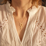 Catholight Crown of Thorns Cross Necklace in Gold Vermeil