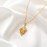Catholight Lily of Faith Cross Necklace in 18K Gold Vermeil
