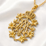 Catholight Queen of Heaven Marian Lily Necklace in 18K Gold Vermeil