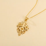 Catholight Lily of Faith Cross Necklace in 18K Gold Vermeil