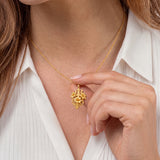 Catholight Lily of Faith Cross Necklace in 18K Gold Vermeil