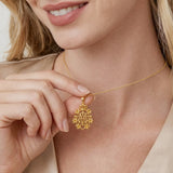 Catholight Queen of Heaven Marian Lily Necklace in 18K Gold Vermeil