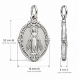 Catholight Miraculous Medal Marian Monogram Charm