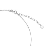 Catholight Sacred Heart and Cross Necklace in Sterling Silver