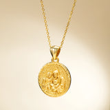 Catholight Holy Family Necklace in Gold Vermeil