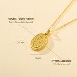 Catholight Miraculous Mary Necklace in Gold Vermeil