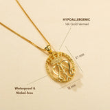 Catholight Openwork French Auspice Maria Necklace in Gold Vermeil