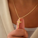 Catholight St. Benedict Crucifix Necklace in Gold Vermeil