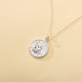 Catholight Sacred Heart and Cross Necklace in Sterling Silver