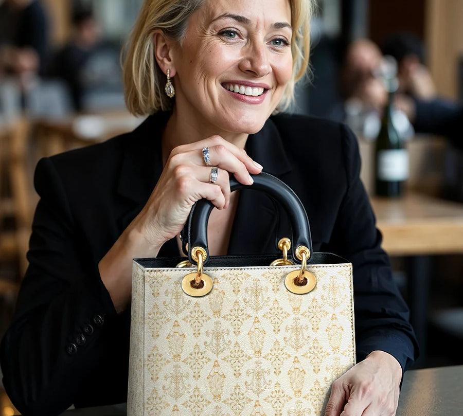 Catholight The Ave Maria Pattern Lady Leather Bag