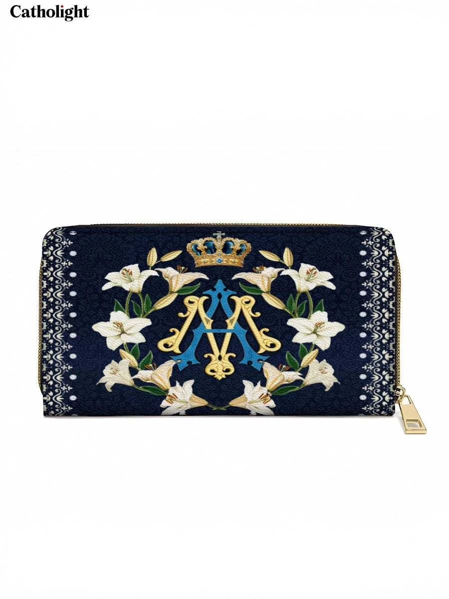 Catholight  Crown Of Grace Leather Wallet Purse