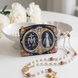Catholight  Holy Mother Devotional  Leather Rosary Pouch
