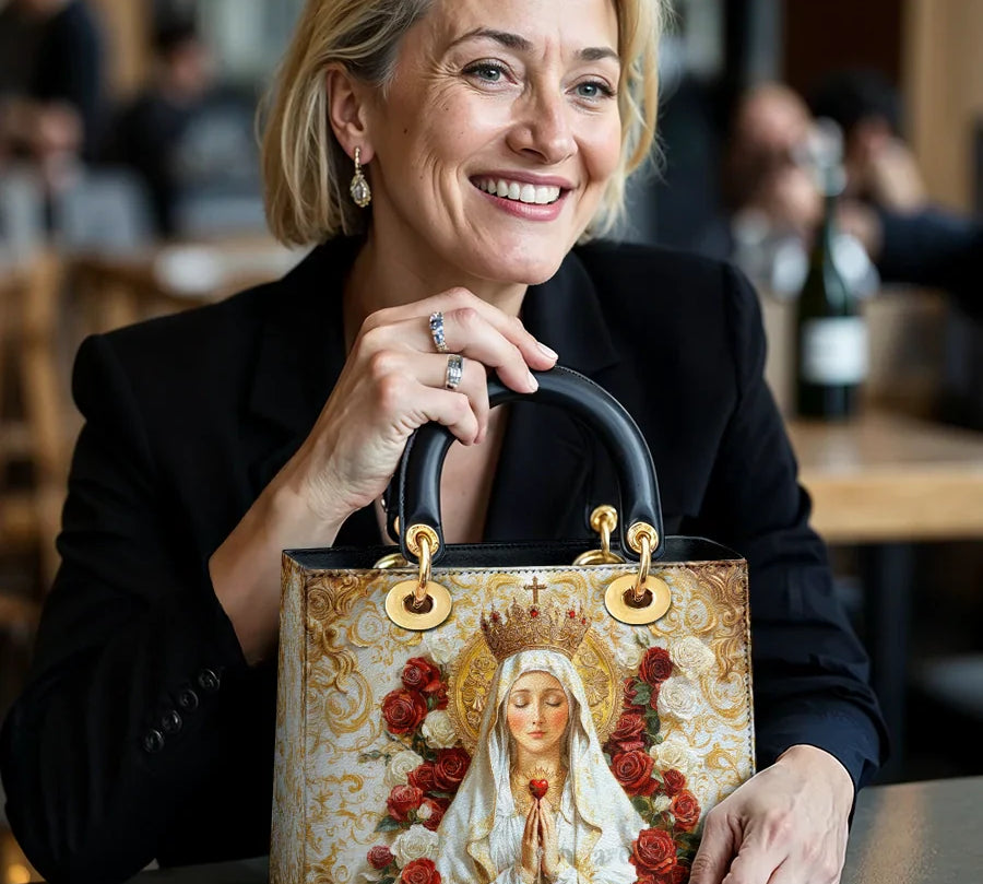 Catholight Lady of Fatima Elegance Lady Leather Bag