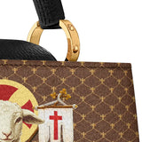 Catholight Agnus Dei Leather Satchel Bag