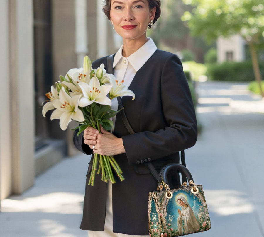Catholight Lady Of Lourdes Lady Leather Bag