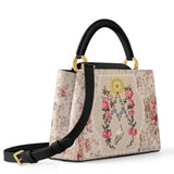 Catholight Roses of the Rosary Leather Satchel Bag