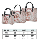 Catholight Sacred Serenity: The Madonna’s Tender Embrace Leather Bag