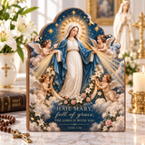 Catholight Wooden Faith Block - Hail Mary Full of Grace