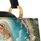 Catholight Lady Of Lourdes Leather Satchel Bag