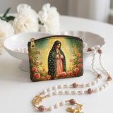 Catholight Roses of Guadalupe Leather Rosary Pouch
