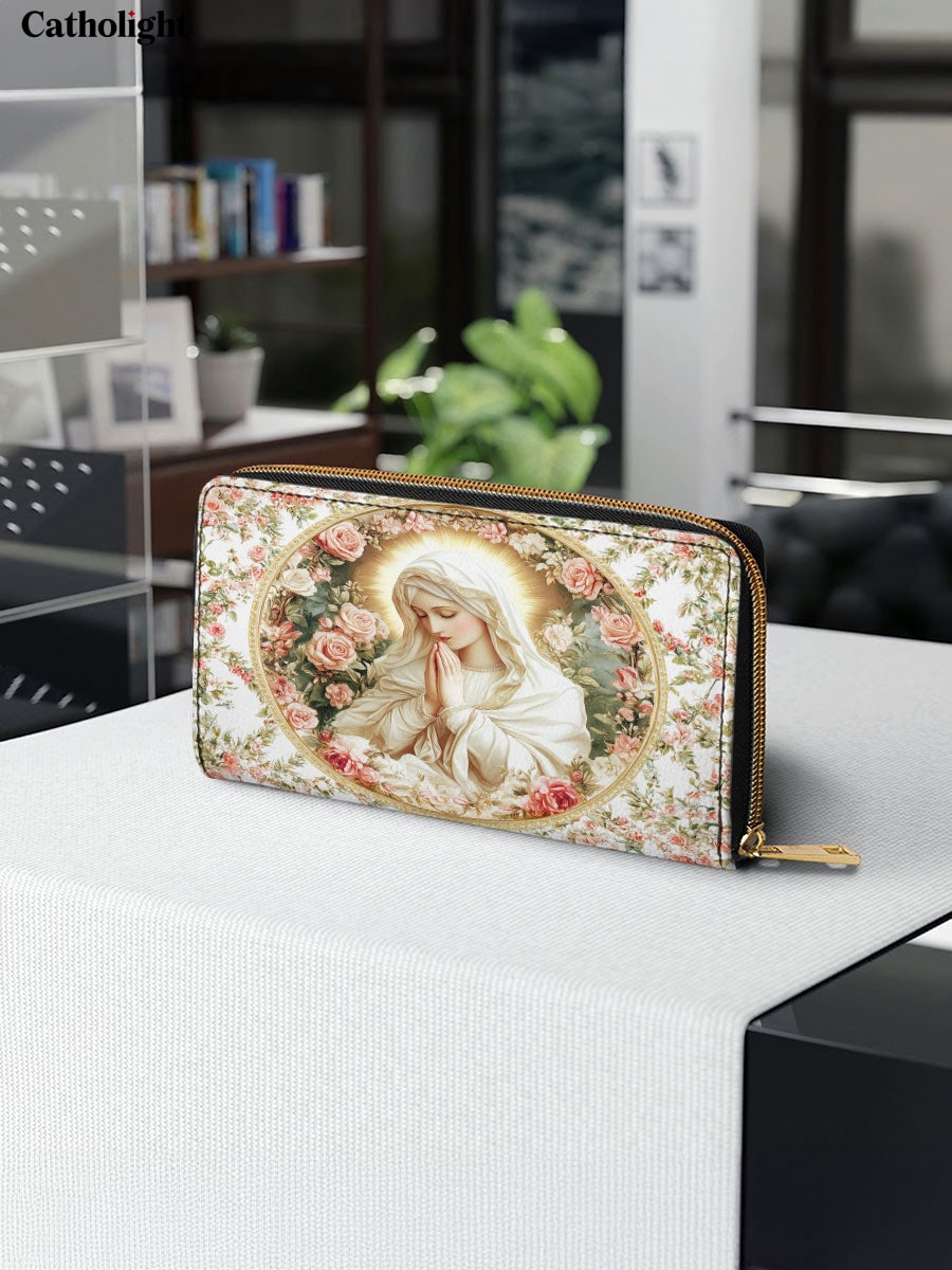 Wallet Catholic Catholight Virgin Mary's Grace Leather Wallet Purse