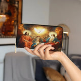 Geldbörse aus Leder mit Aufschrift „Coronation Of Mary“ 