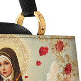 Catholight Little Flower Elegance Leather Satchel Bag