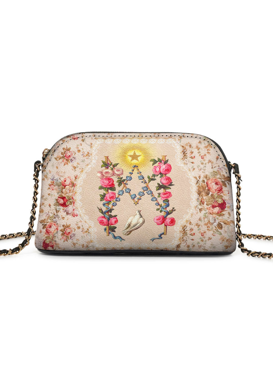 Catholight Roses of the Rosary Leather Crossbody Bag