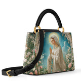 Catholight Lady Of Lourdes Leather Satchel Bag