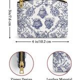 Catholight Sacred Elegance: Blue and White Devotion Leather Rosary Pouch
